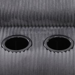 Gray sectional reclining couch