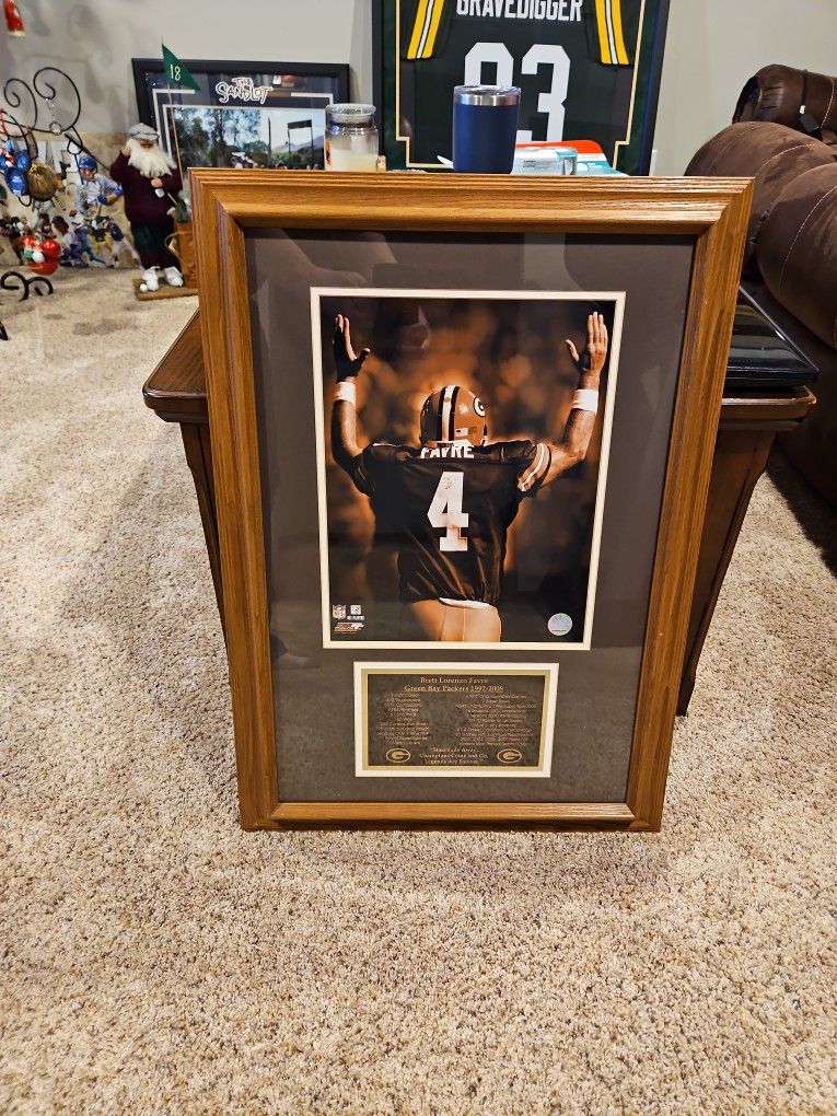 Favre 1992 To 2008 Stats Green Bay Retirement Print
