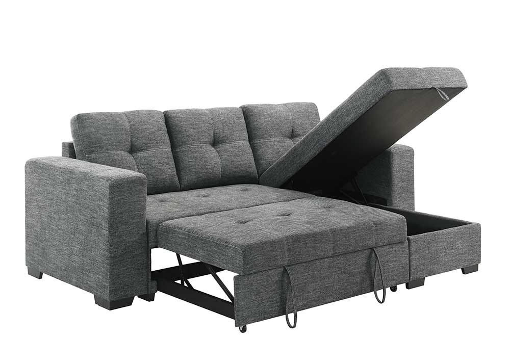 Expandable Fabric Sectional Sofa With Storage!