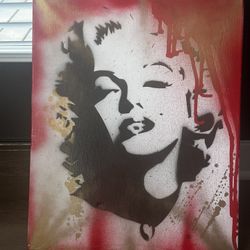 Marilyn Monroe Street Art Canvas