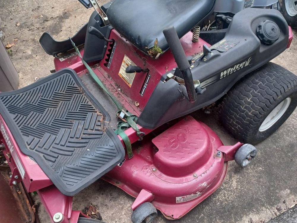 50" White Outdoor Zero Turn Mower