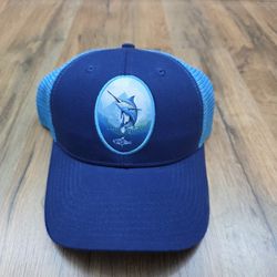 Fishworks Blue Marlin Trucker Hat - Snapback Fishing Cap - NEW