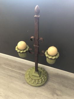 Tall Candle holder art piece