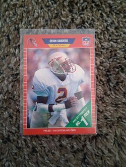 Deion Sanders Pro Set Rookie NFL Trading Card