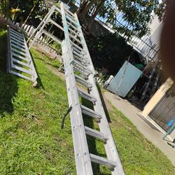 27 Ft 3 Sections Aluminum Extension Ladder 