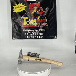 Stiletto 14 oz. Titanium Milled Face Hammer with 18 in. Curved Hickory Handle