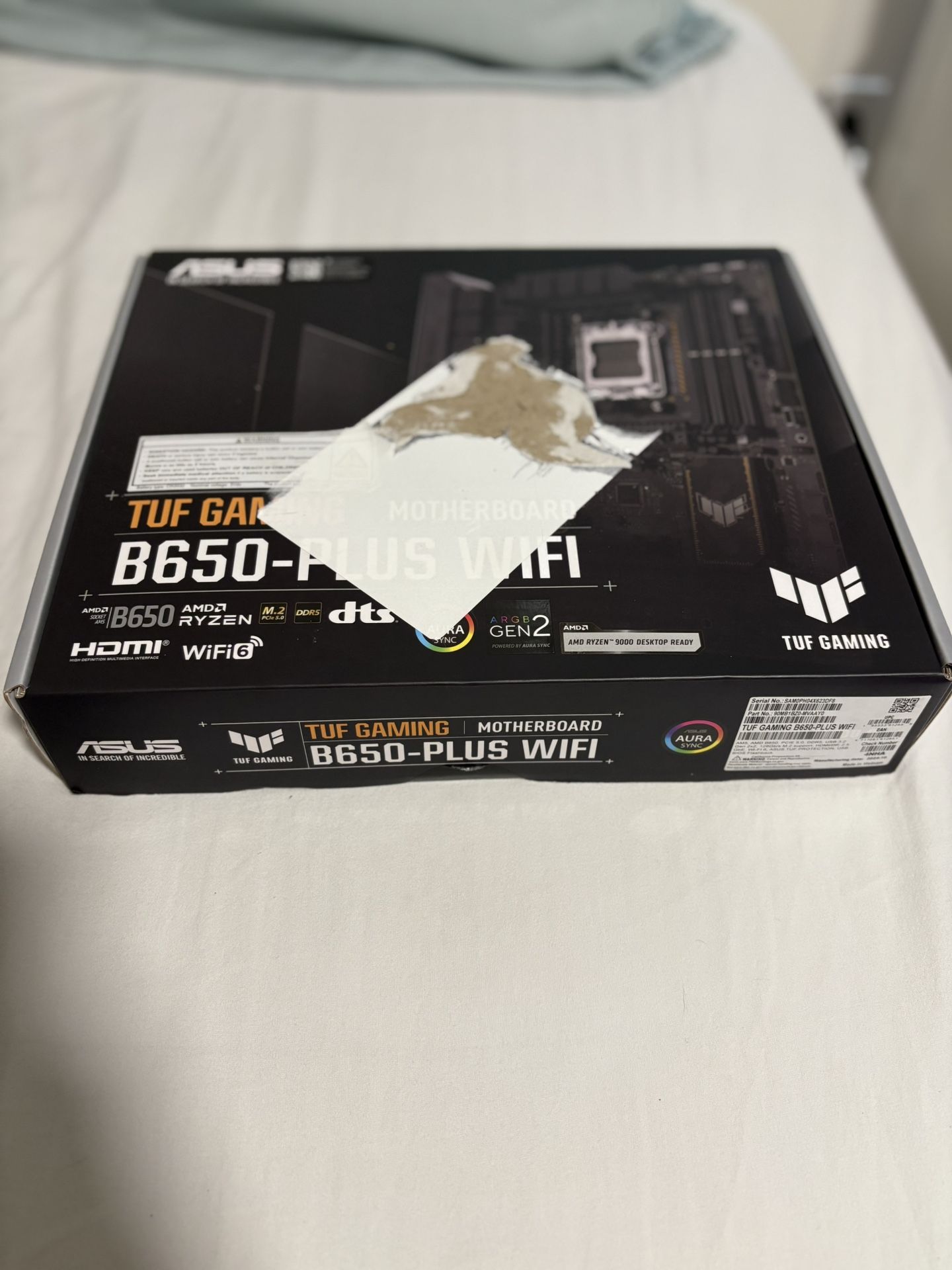 ASUS TUF GAMING B650-PLUS WIFI AMD B650 AM5 Ryzen™ Desktop 9000 8000 and 7000 ATX motherboard, 14 power stages, PCIe® 5.0 M.2 , DDR5 memory, WiFi 6 an