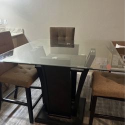 Glass Table With 6 Chairs