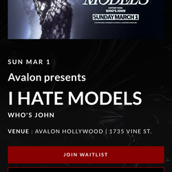 IHATEMODELS AVALON HOLLYWOOD AFTERS
