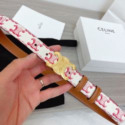 Celine Medium Belt In White