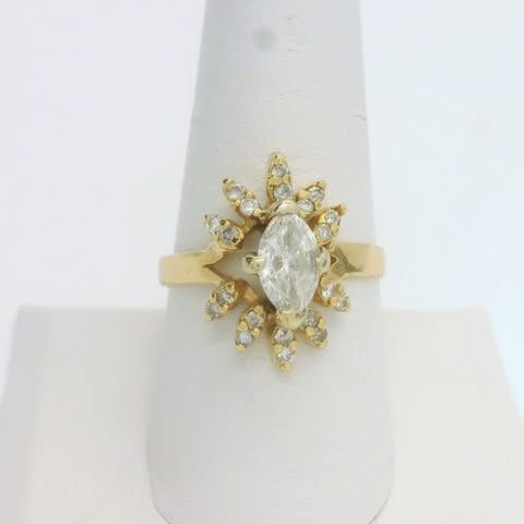 14k Yellow gold Diamond Ring .80cttw