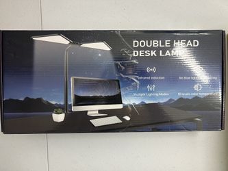 Double Head LED Desk Lamp – Adjustable Lighting, Motion Sensor, 24W