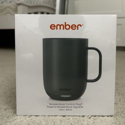 Ember Temperature Control 14oz Smart Mug 2, App-Controlled and Rechargeable Heated Coffee Cup Warmer with Intelligent LED Display, Sage Green.