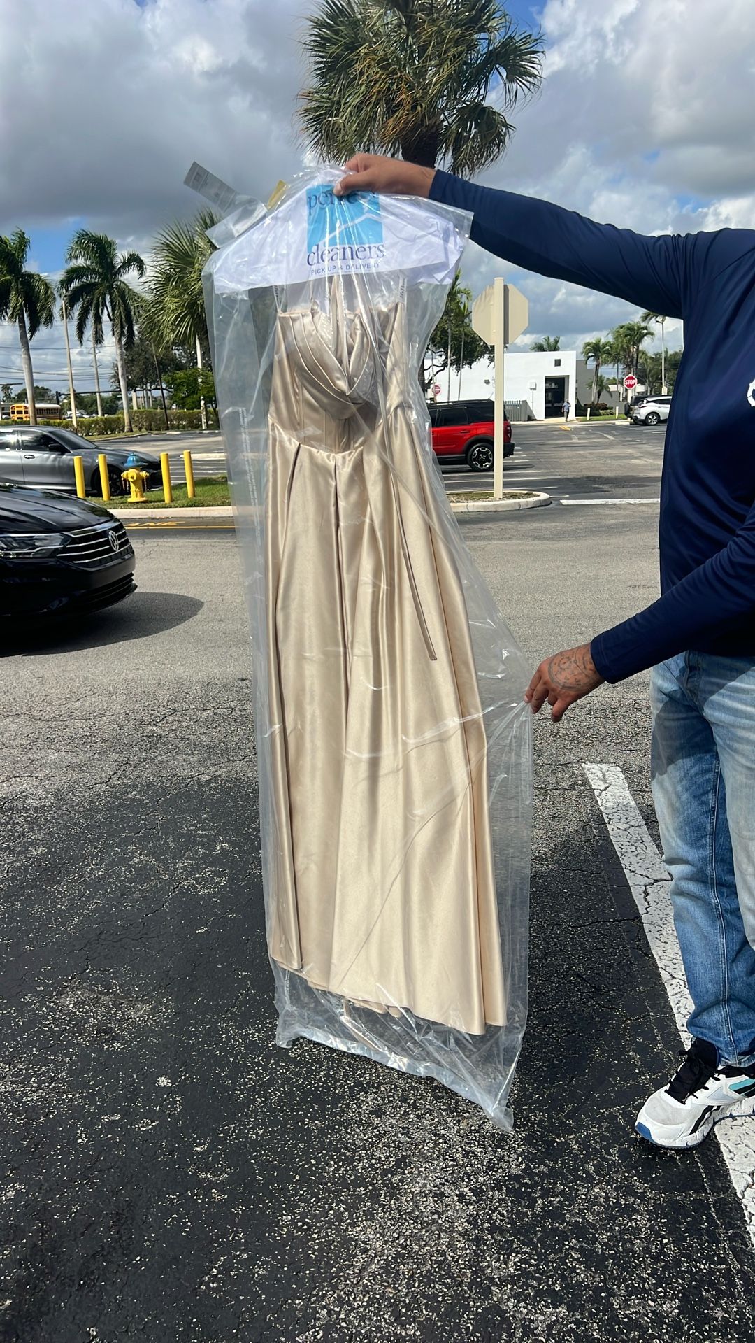 JJ’s House A-Line Sweetheart Floor Length Satin Dress