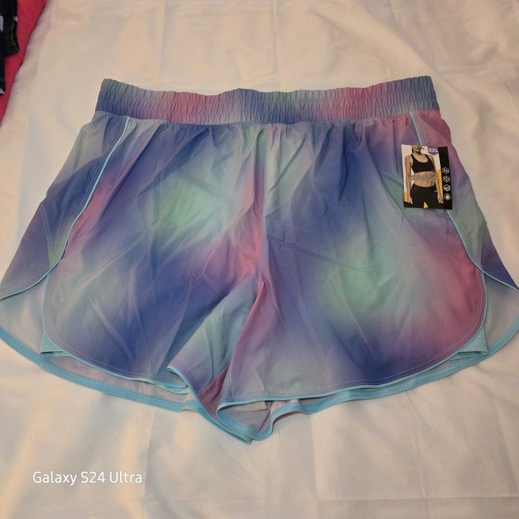 Avia Athletic Shorts W/Lining Size XXL Multicolor New