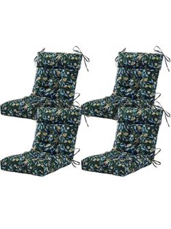 Brand new! Outdoor Chair Cushion,Tufted Adirondack Patio Chair Cushion,Wicker High Back Outdoor Seat Cushion,Set of 4, 44" L X 21" W X 4" H (4 Pack),F