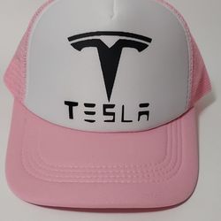Tesla Hat For Women Girls Hat Pink Trucker Hat Style Pink Hat