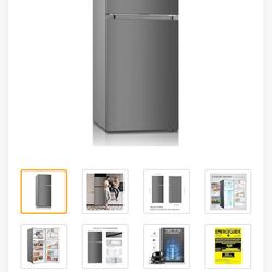 NUTRIFROST 30" Top Freezer Refrigerator - 17.6 Cu.Ft Total Capacity - Reversible Door - Adjustable Thermostat - Metallic Finish