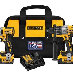 NEW IN BOX!! DEWALT 20V MAX Hammer Drill and Impact Driver, Cordlless Power Tool Combo Kit with 2 Batteries) and Charger (DCK299M2)

