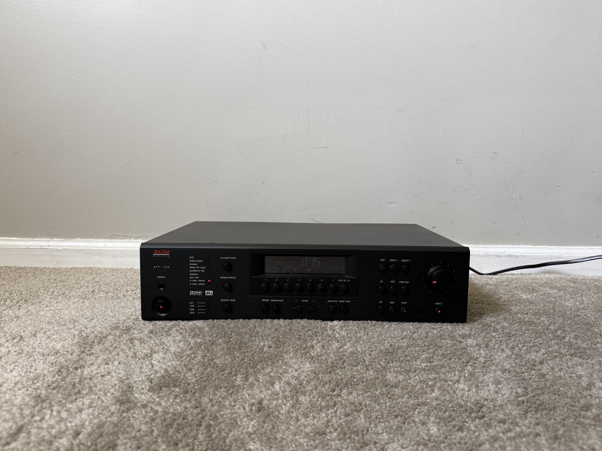 Adcom GTP-750 5.1 Home Theater Surround Preamplifier Preamp