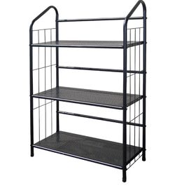 ORE International Metal Book Shelf Bookcase, Black