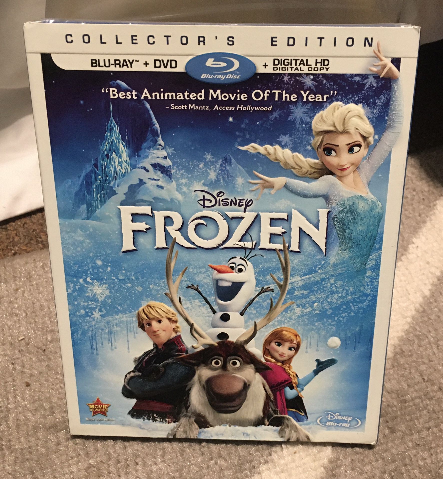 Frozen  With Slip Cover Sealed New  Bluray 