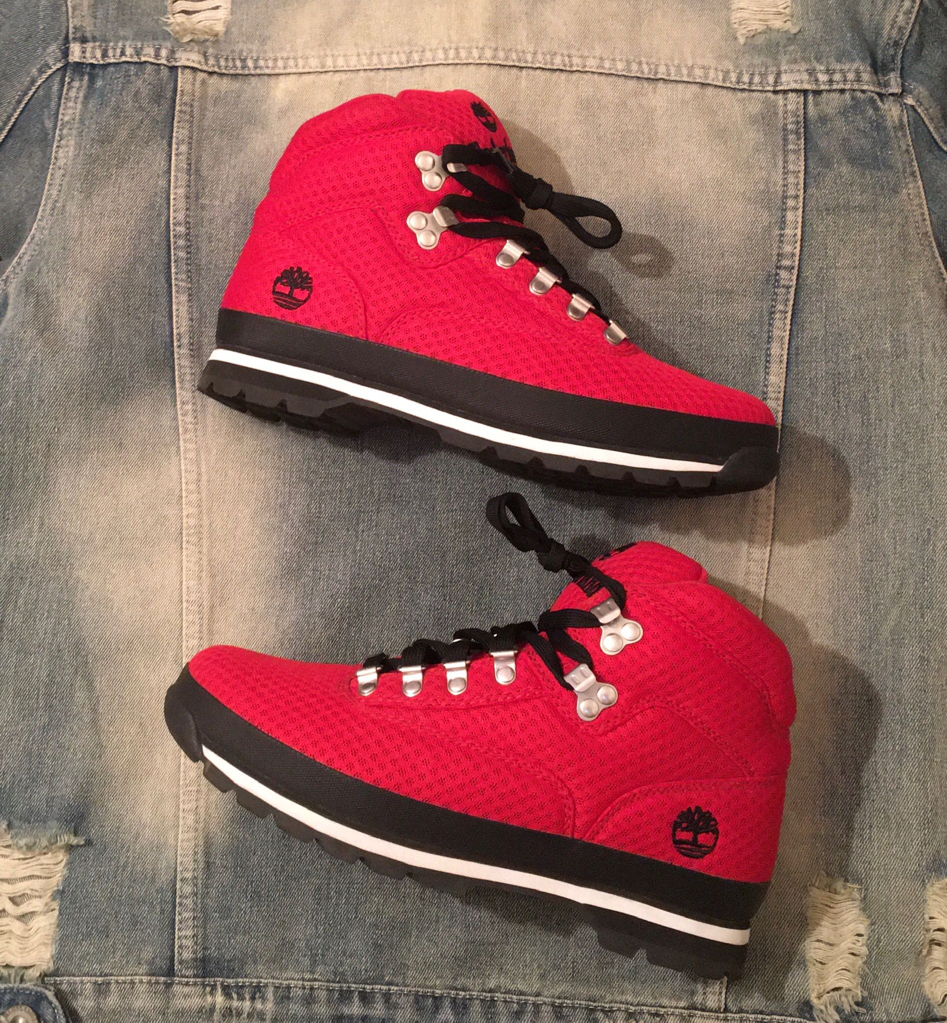 Timberland Hiking Boots: Size 9 (Red) Mesh