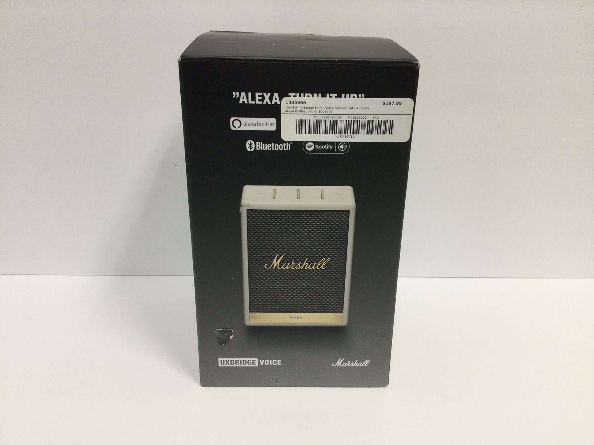 Marshall Uxbridge Home Voice Speaker Amazon Alexa Built-In - White - $197.99