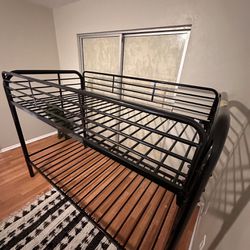 Black Metal Twin Bunk Bed Frame
