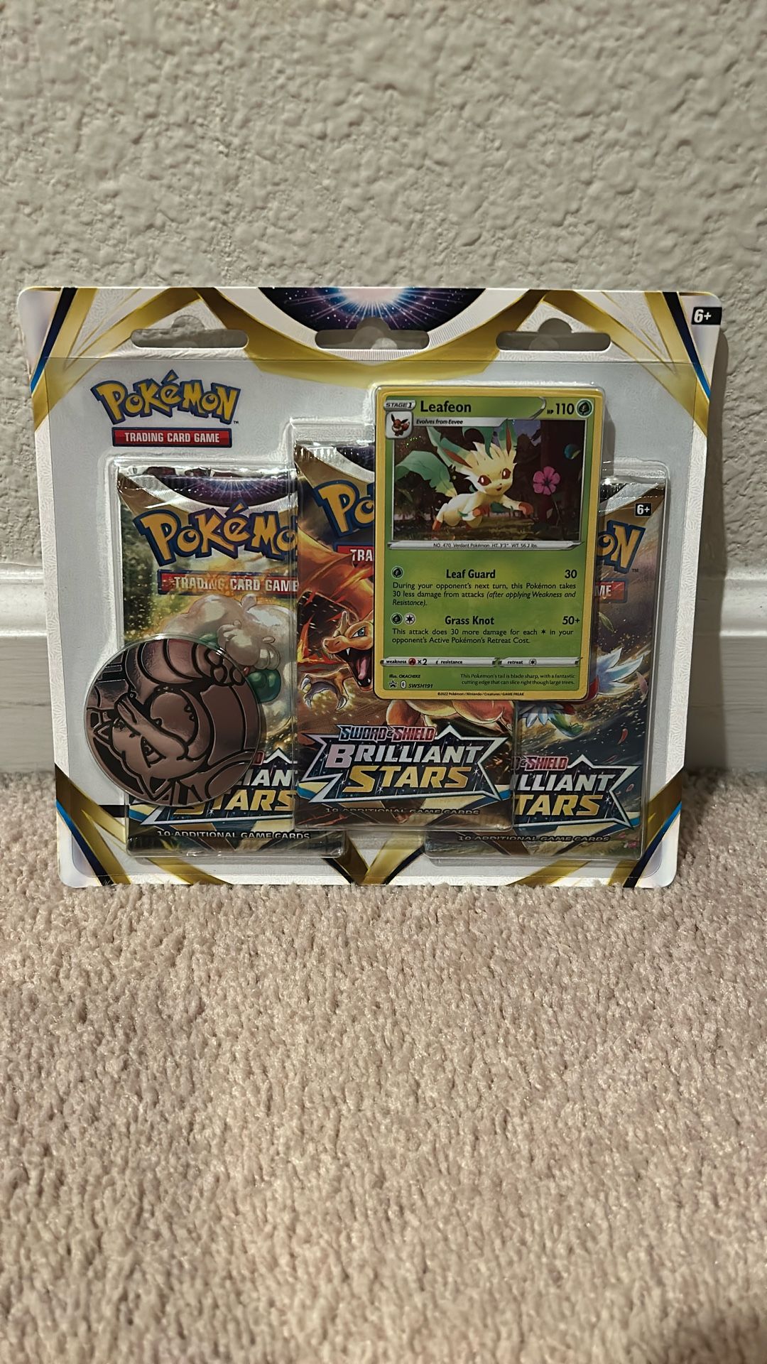 Pokemon Brilliant Stars 3-pack Leafeon