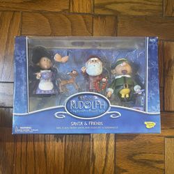 Rare! Rudolph Santa and Friends Mrs. Claus Parrot Bird fish Boss Elf Wagon, Paint brush, bowl,  Memory Lane Action Figures Misfit toys MIB