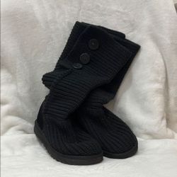 Black Winter Uggs Worn Once Size 5