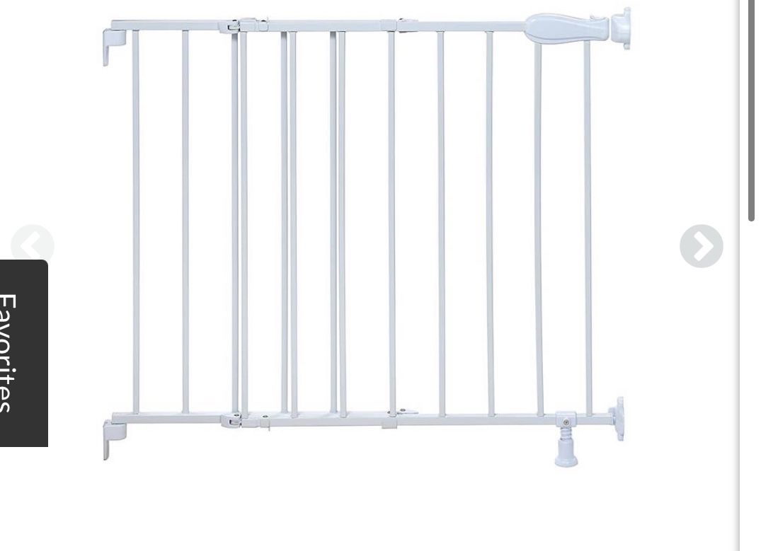 SUMMER TOP OF STAIRS SIMPLE TO SECURE METAL GATE, WHITE, 29-42 INCH WIDE