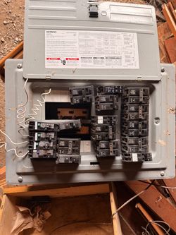 100 amp panel, 200 amp 2 meter box and breakers