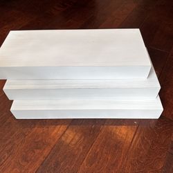 FLOATING SHELVES - White - Set Of Three (3)