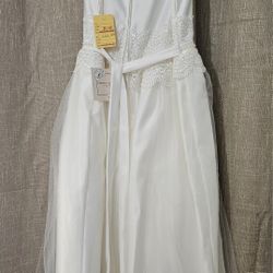 Girls White Formal Dress 