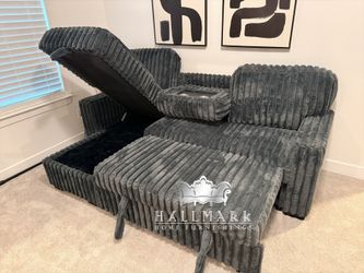 Apartment-Sized Fluffy Sectional Sofa