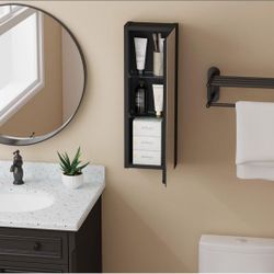 Spliceable Modular Bathroom Medicine Cabinet w Glass on Both Sides Reversible Wall Mounted Mirror (28" L x 10" W) Retails $160