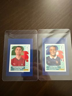 Panini sticker Ronaldo & Mbappe