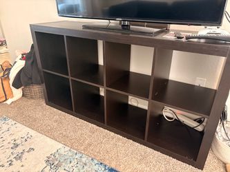 Dark Brown 8-Cube Storage Shelf Unit