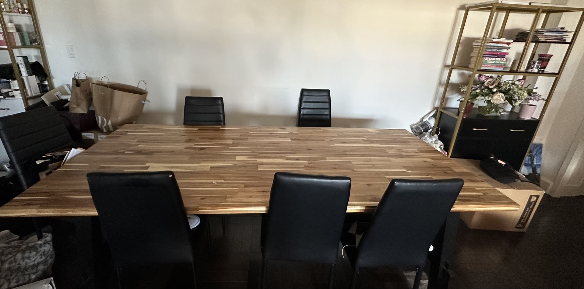 IKEA SKOGSTA Acacia Dining Table - Solid Wood, Seats 6-8