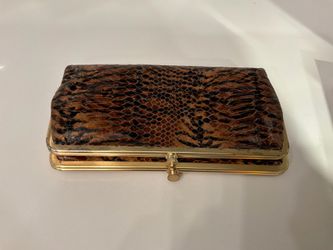 HOBO International Leather Wallet/Clutch – Snakeskin Embossed