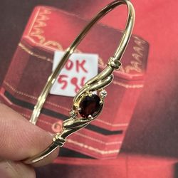 10K Solid Gold Bracelet With Diamonds 💎 Stones For Wedding 5Gr