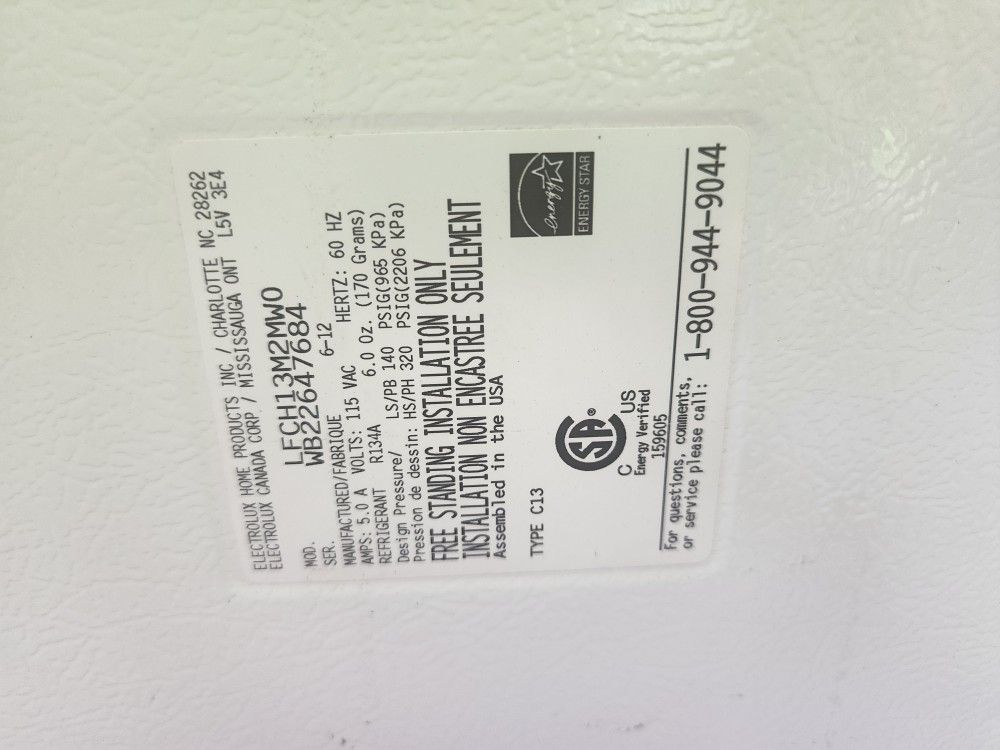 8 cubic ft freezer