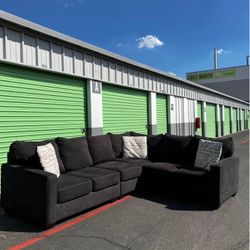 AFW Dark Grey Charcoal Grey Sectional Couch 