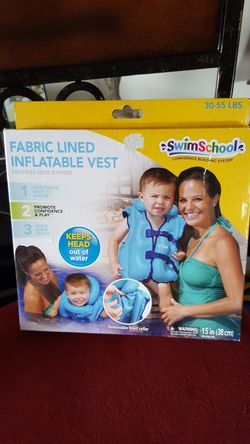 Fabric lined inflatable vest 30-55 lbs
