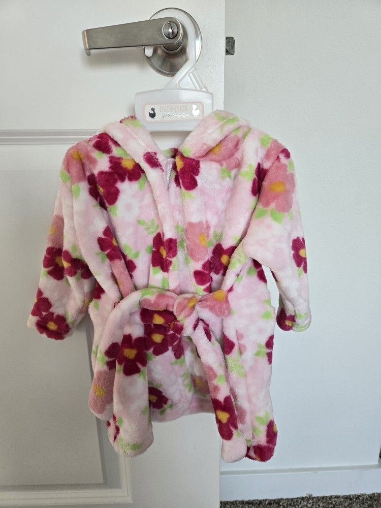 Baby Bath Robe With Hood For Girls 0-12 Months