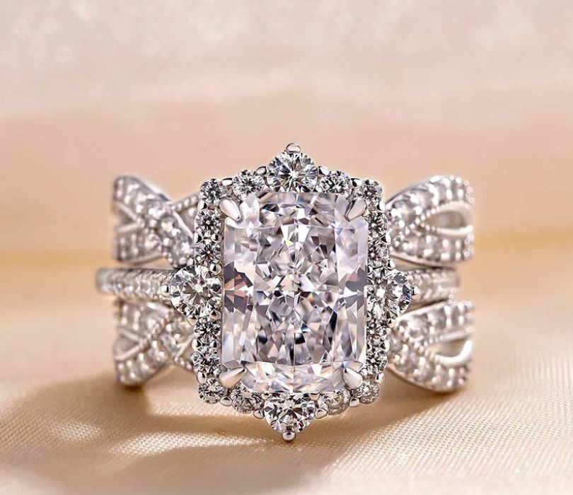 2pcs Insert Ring IGI CERTIFIED Lab Grown Diamond Engagement Ring