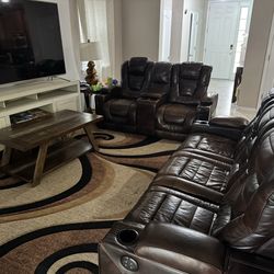 3-Piece Brown Reclining Living Room Set – Cash Only / Pickup Only