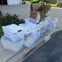 Free Plastic and Moving Boxes 